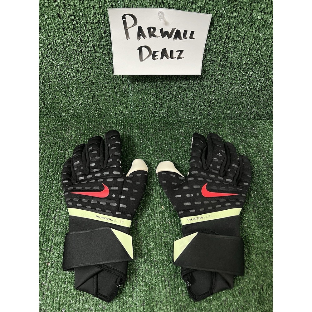 Nike GK Phantom Elite Goalkeeper Soccer Gloves Black FB2095-010 Size 8